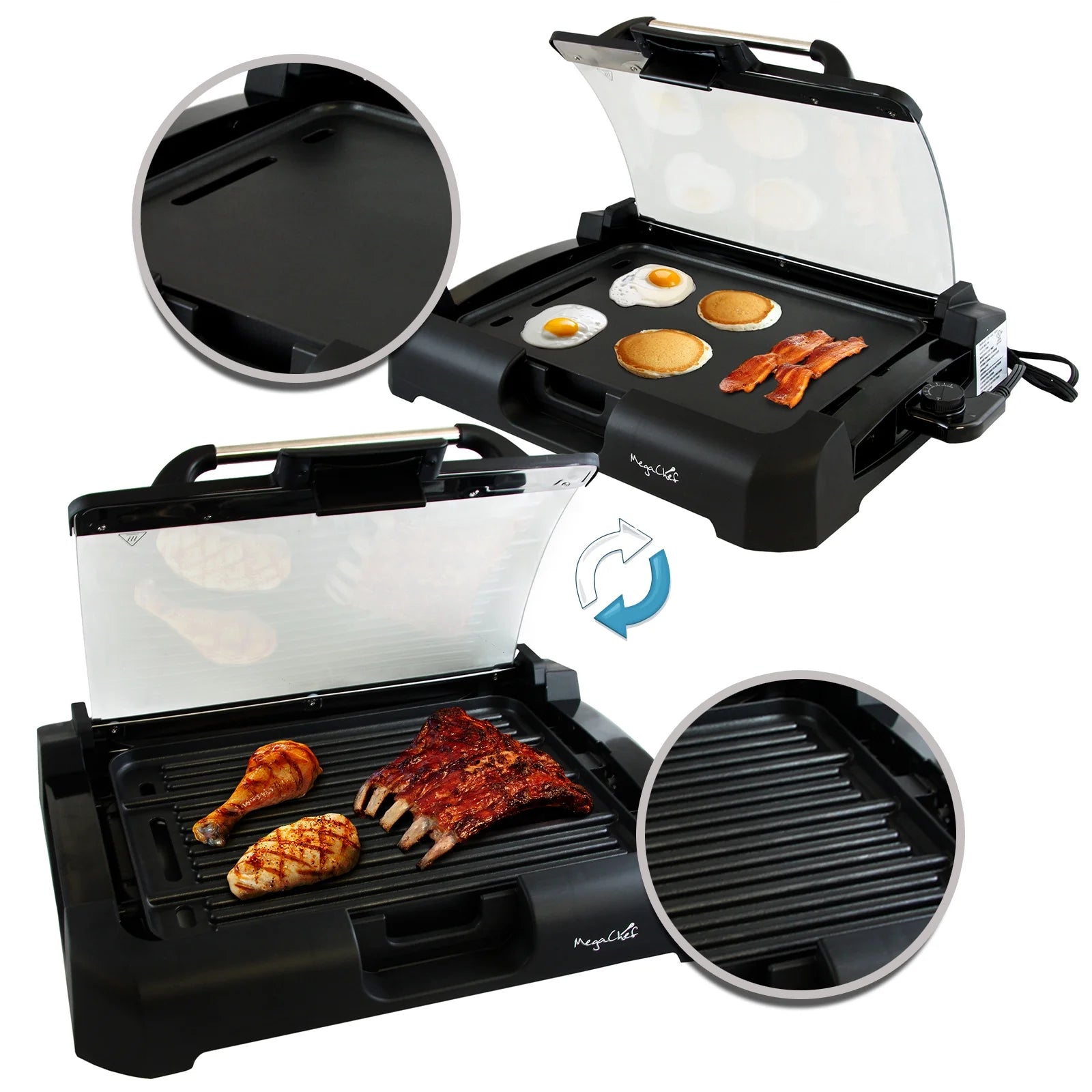 15 in Electric Griddle - Non- 15 in Electric Griddle - Non-Stick, Removable Glass Lidstick, Removable Glass Lid