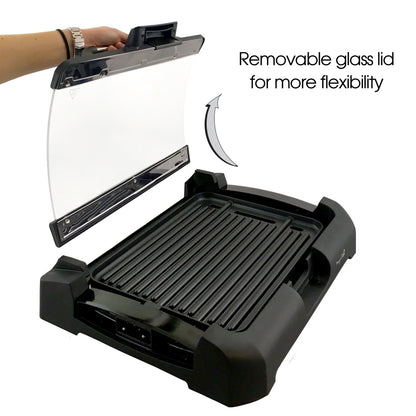 15 in Electric Griddle - Non- 15 in Electric Griddle - Non-Stick, Removable Glass Lidstick, Removable Glass Lid